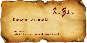 Koczor Zsanett névjegykártya